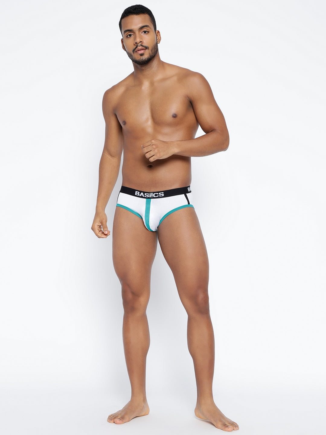 Pack of 3 men's standard core briefs from BASIICS by La Intimo, designed for comfort and support in everyday wear.