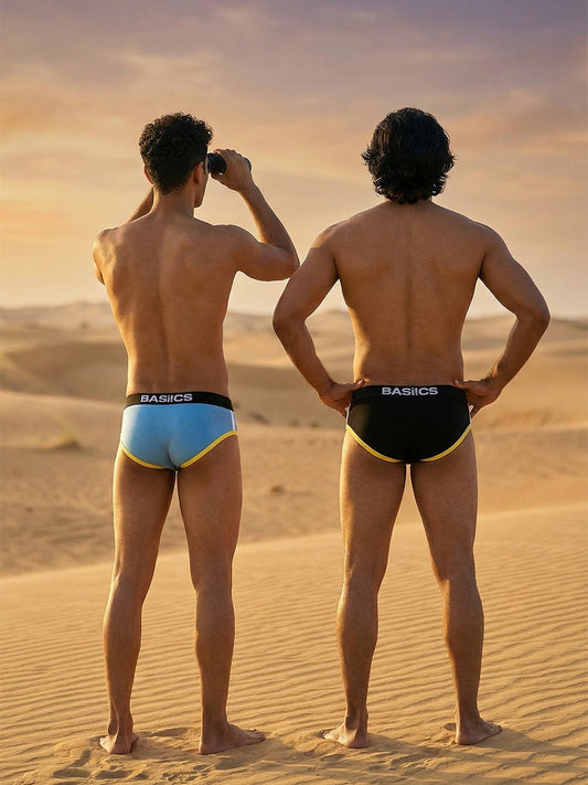 Cotton Brief - Retro Style BASIICS (Pack of 2)