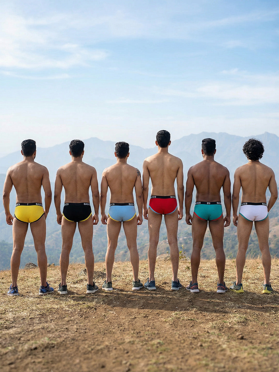 Cotton Brief - Retro Style BASIICS (Pack of 6)