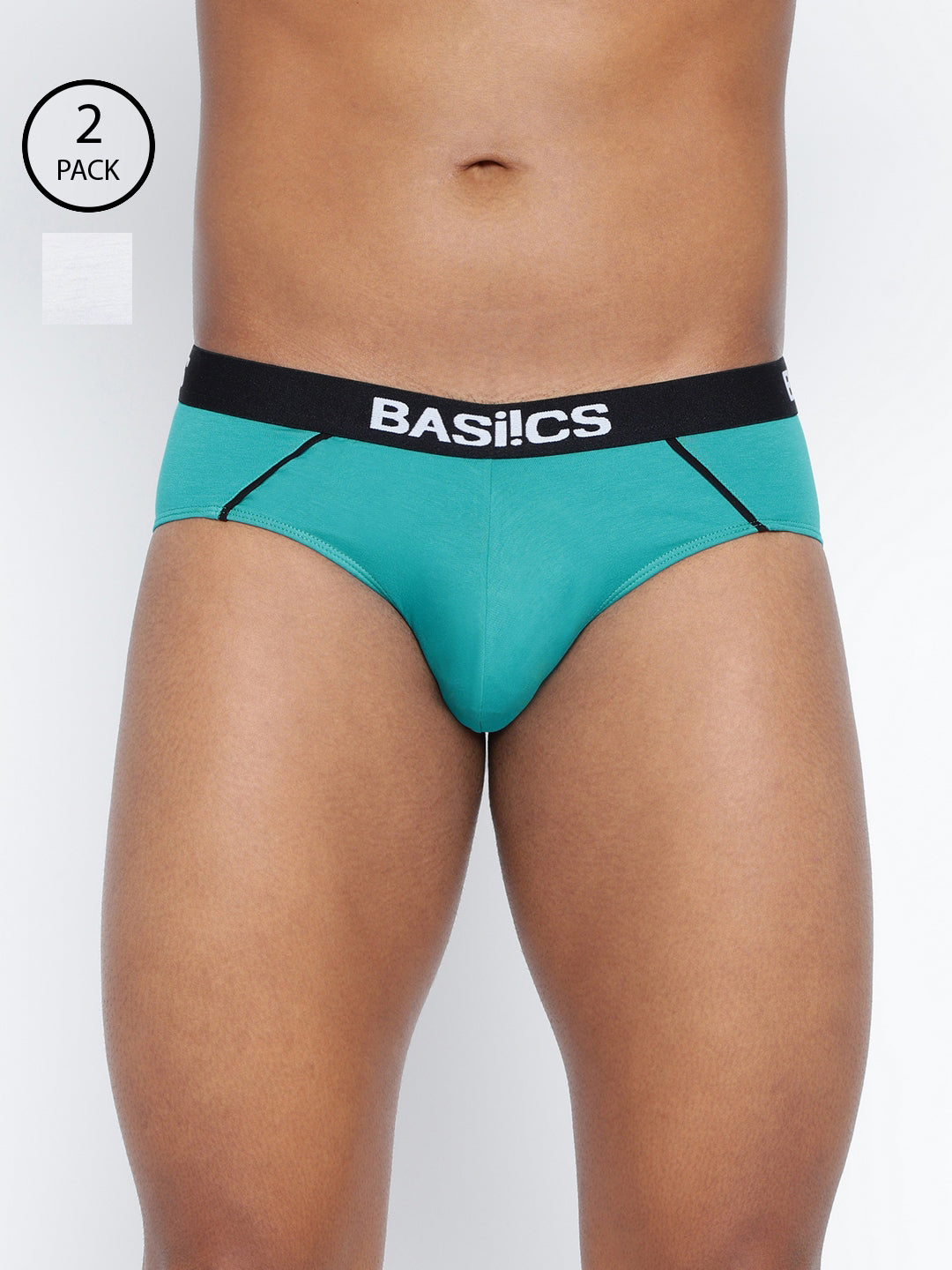 Pack of 2 men's standard core briefs from BASIICS by La Intimo, offering comfort and support for everyday wear.