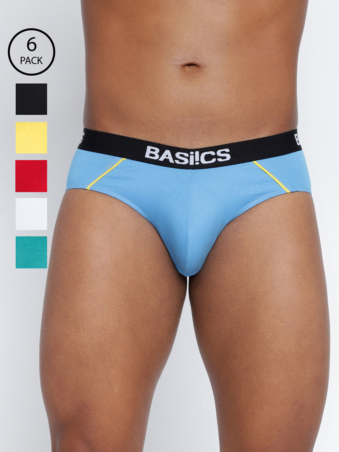 Pack of 6 men's standard core briefs from BASIICS by La Intimo, providing comfort, support, and durability for everyday wear.