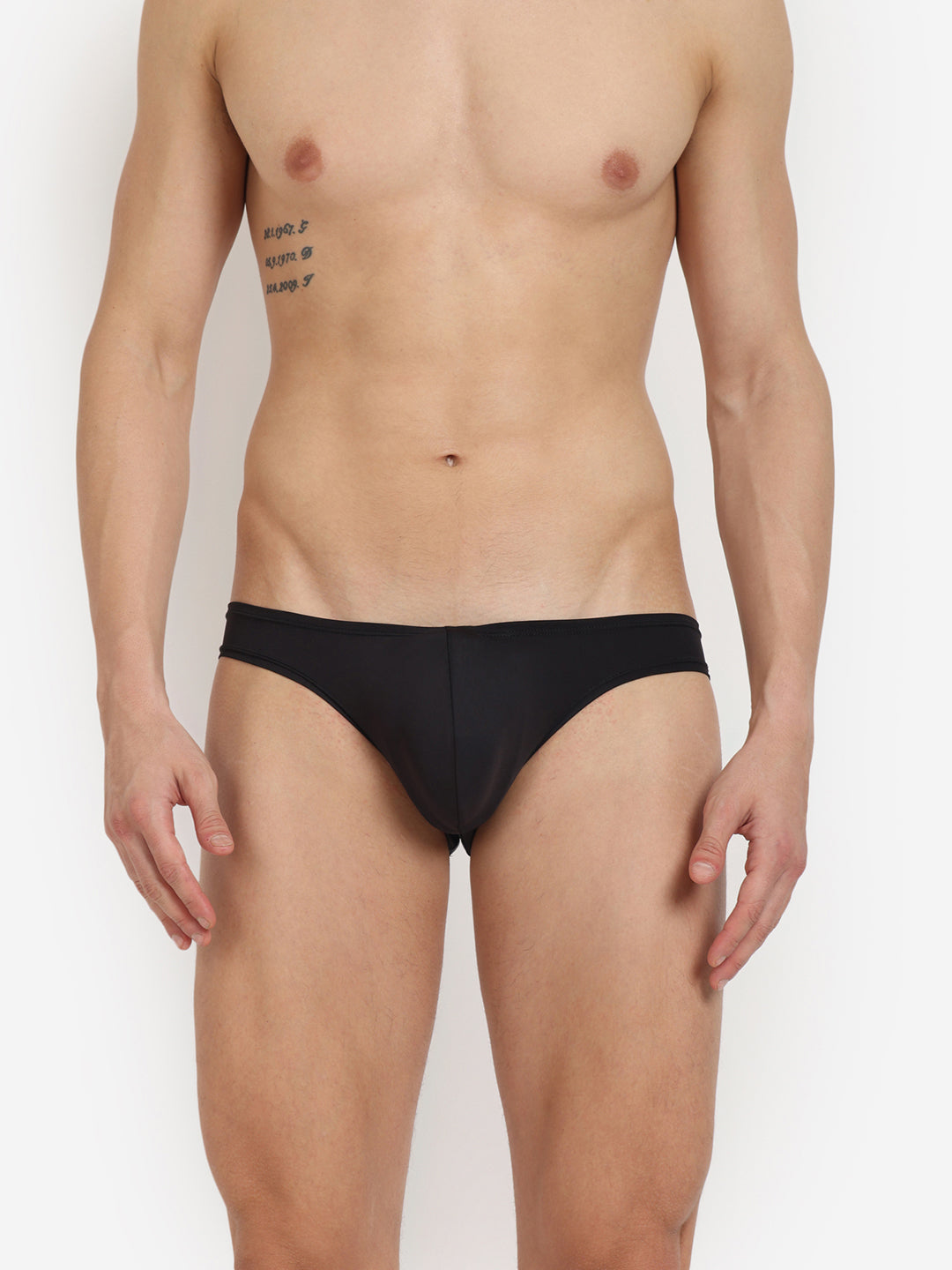 Pack of 5 men's semi-seamless mini cheek briefs from BASIICS by La Intimo, offering a sleek fit, comfort, and support for everyday wear.