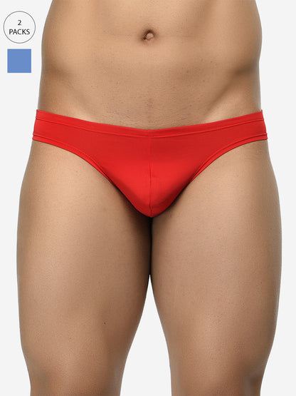 Pack of 2 men's semi-seamless thongs from BASIICS by La Intimo, offering a sleek fit and comfort for everyday wear.