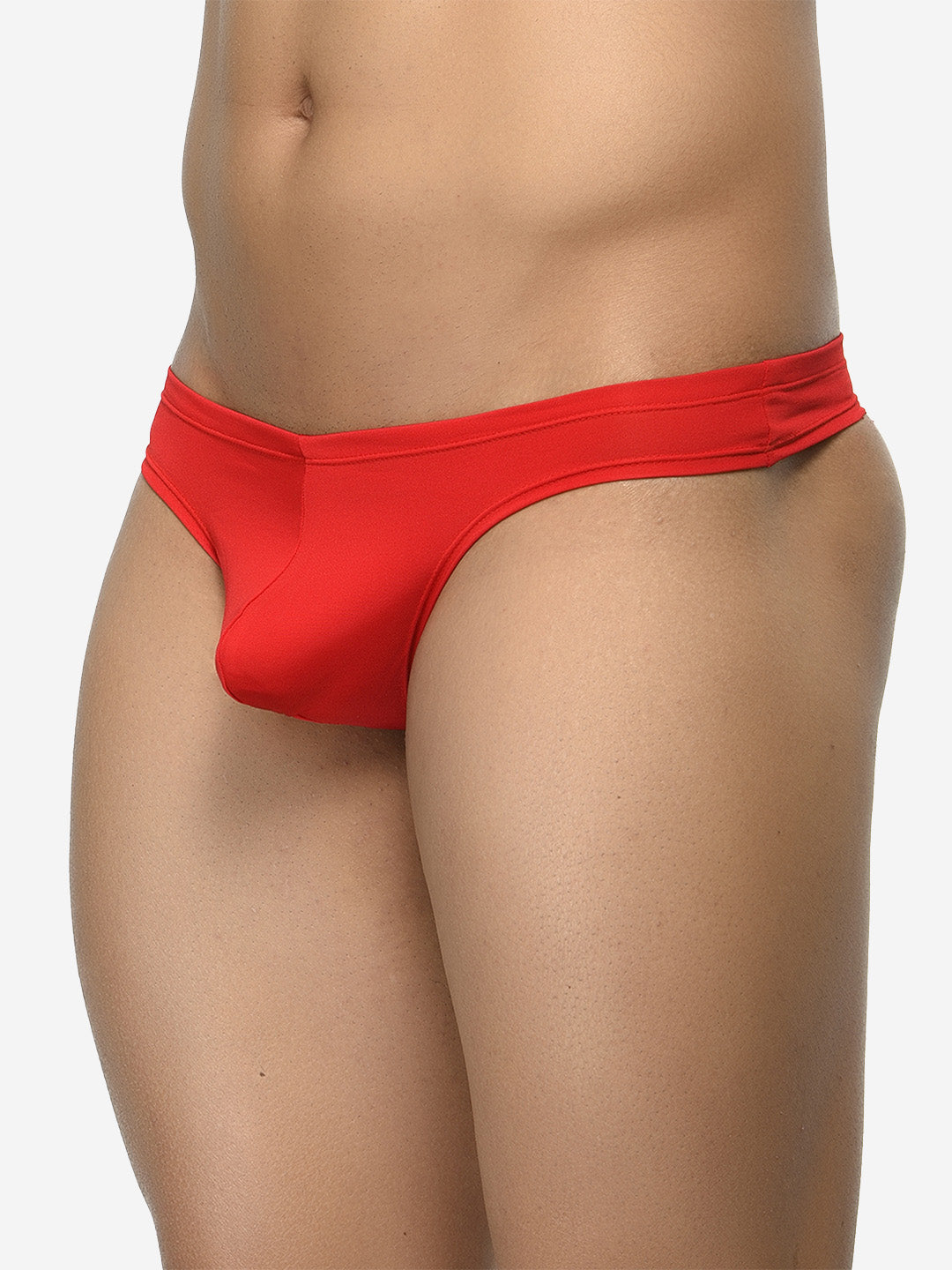 Pack of 2 men's semi-seamless thongs from BASIICS by La Intimo, offering a sleek fit and comfort for everyday wear.