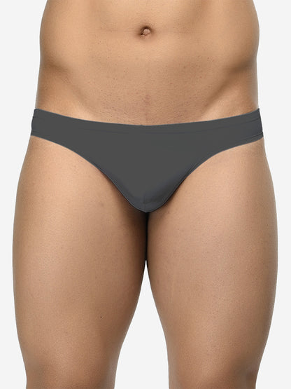 Pack of 2 men's semi-seamless thongs from BASIICS by La Intimo, offering a sleek fit and comfort for everyday wear.
