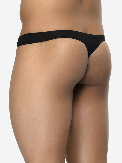 Single pack of men's semi-seamless thongs from BASIICS by La Intimo, offering a sleek and comfortable fit for everyday wear.