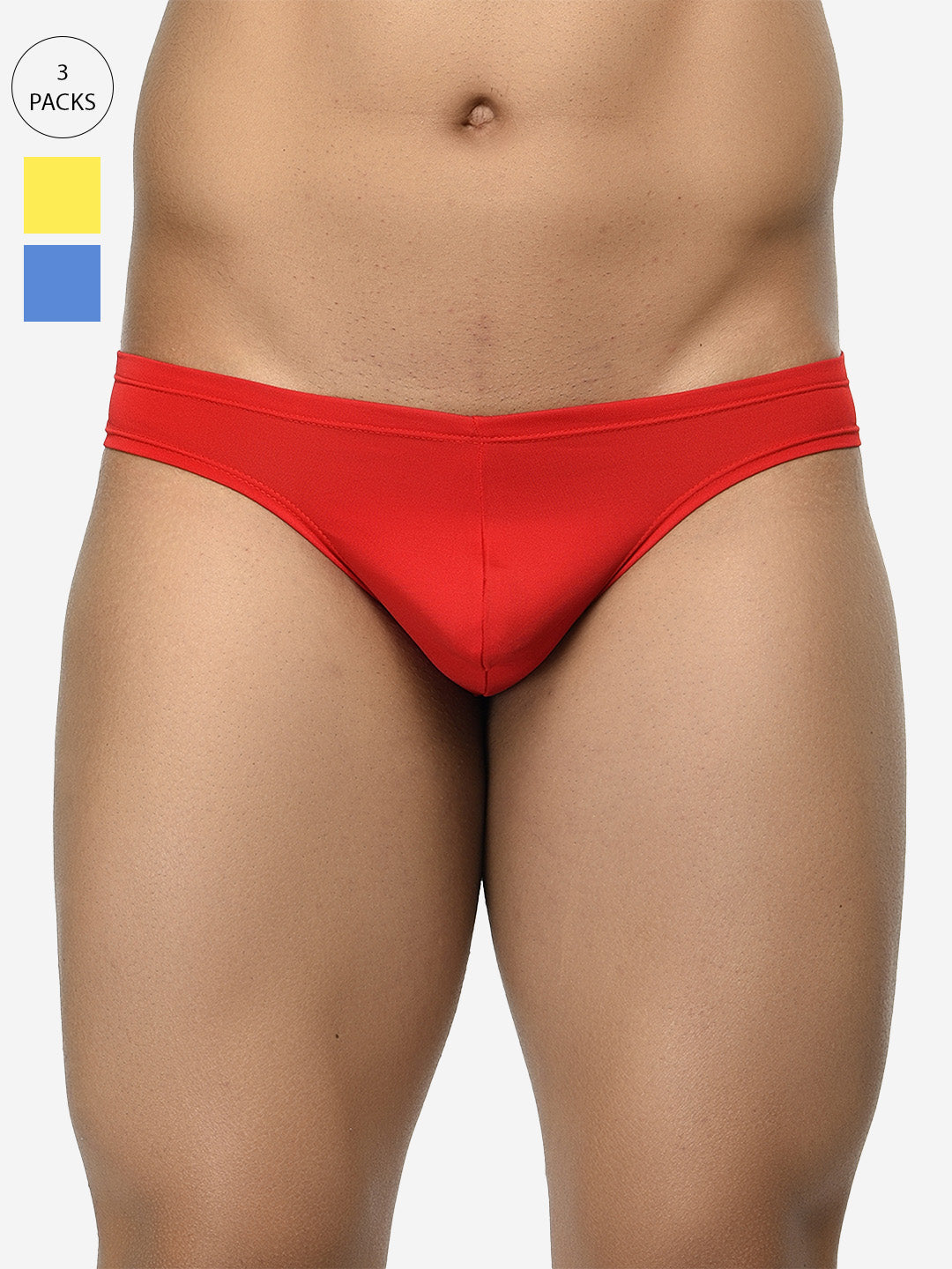 Pack of 3 men's semi-seamless thongs from BASIICS by La Intimo, offering a sleek fit and all-day comfort for everyday wear.