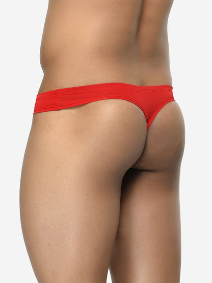 Single pack of men's semi-seamless thongs from BASIICS by La Intimo, offering a sleek and comfortable fit for everyday wear.