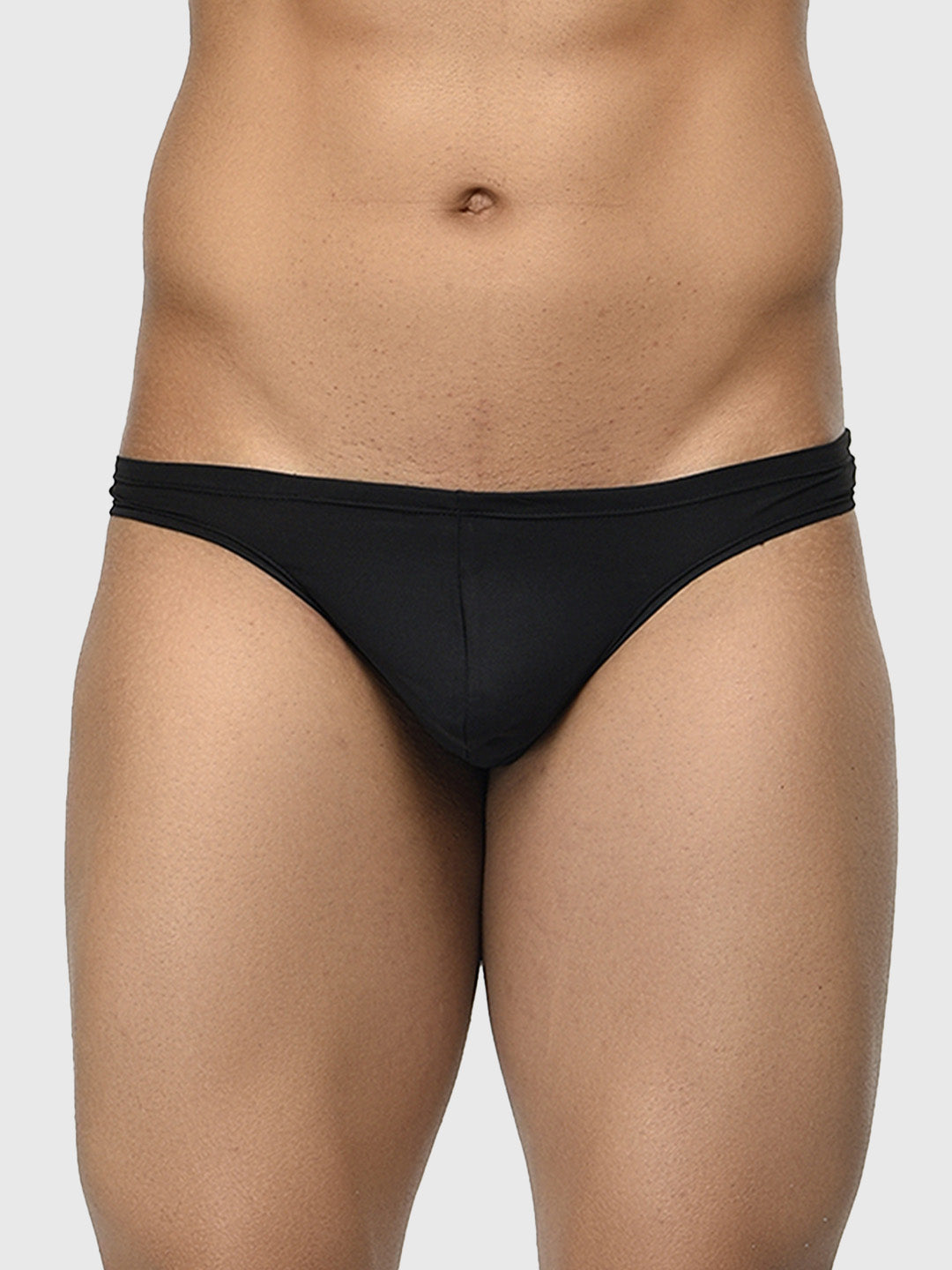 Men's Low Waist Semi Seamless Thong - Flash (Pack of 2) - Black, Yellow