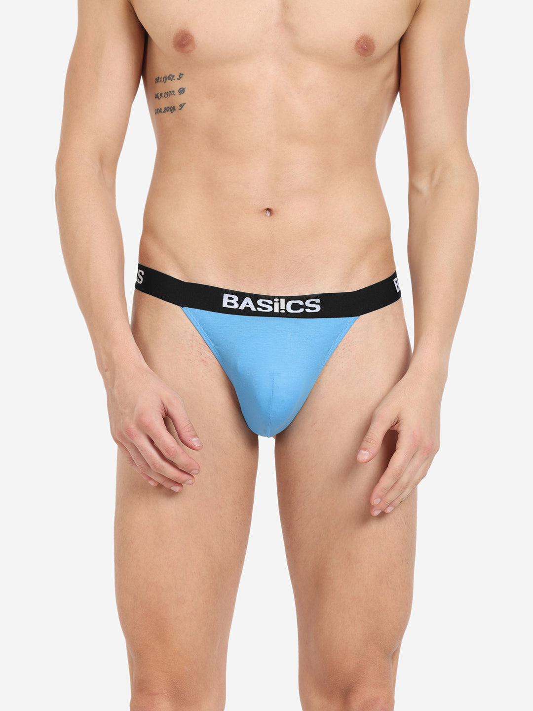 BASIICS by La Intimo Men's Thongs Pack of 3 - Comfortable, breathable, and seamless innerwear