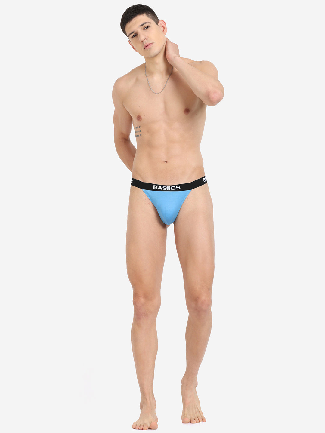 BASIICS by La Intimo Men's Thongs Pack of 3 - Comfortable, breathable, and seamless innerwear