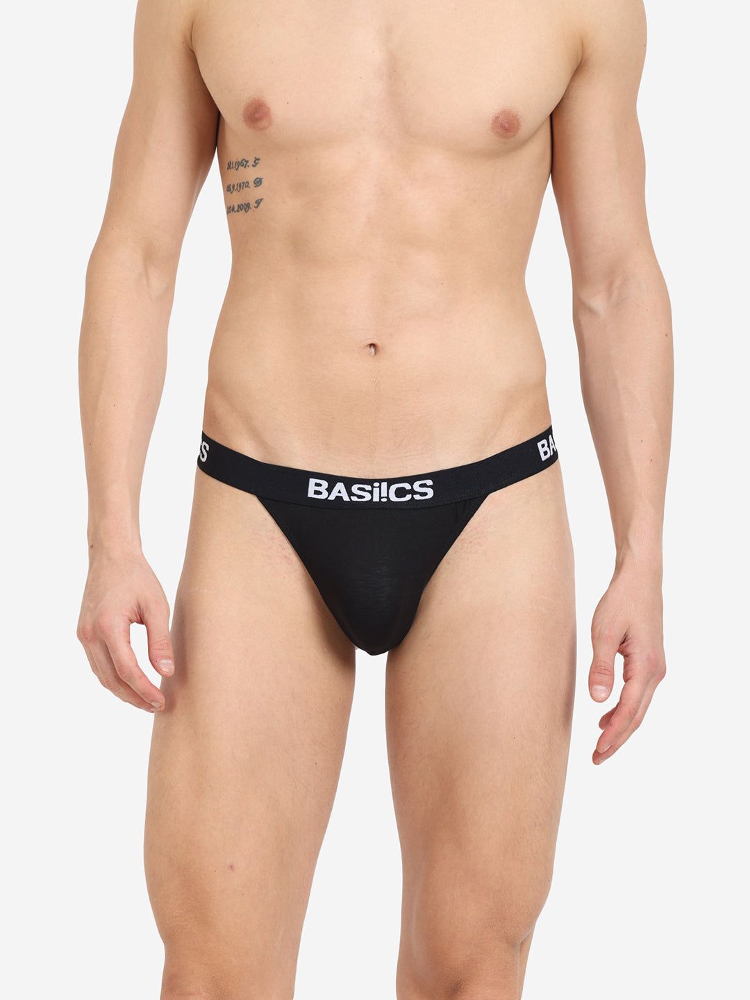 BASIICS by La Intimo Men's Thongs Pack of 3 - Comfortable, breathable, and seamless innerwear