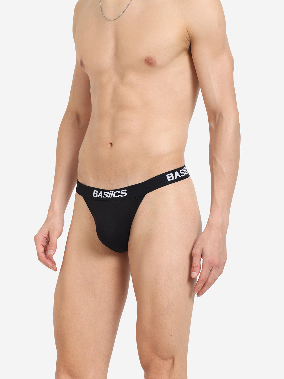 BASIICS by La Intimo Men's Thongs Pack of 3 - Comfortable, breathable, and seamless innerwear