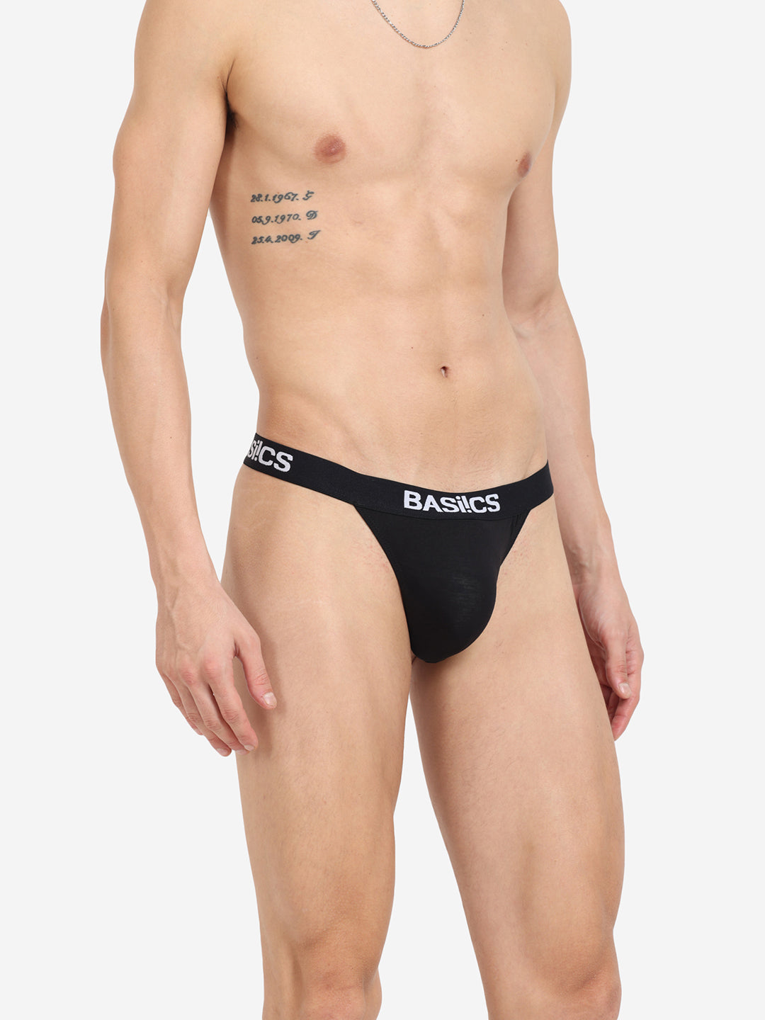 BASIICS by La Intimo Men's Thongs Pack of 6 - Comfortable, breathable, and seamless innerwear