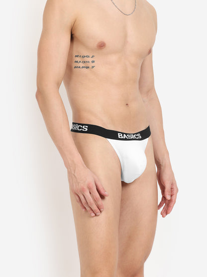 BASIICS by La Intimo Men's Thongs Pack of 3 - Comfortable, breathable, and seamless innerwear