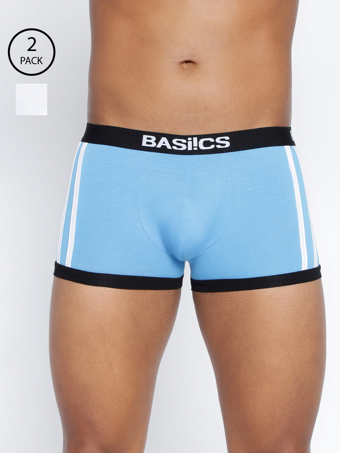 BASIICS by La Intimo Men's Trunks Pack of 2 - Comfortable, breathable, and supportive innerwear