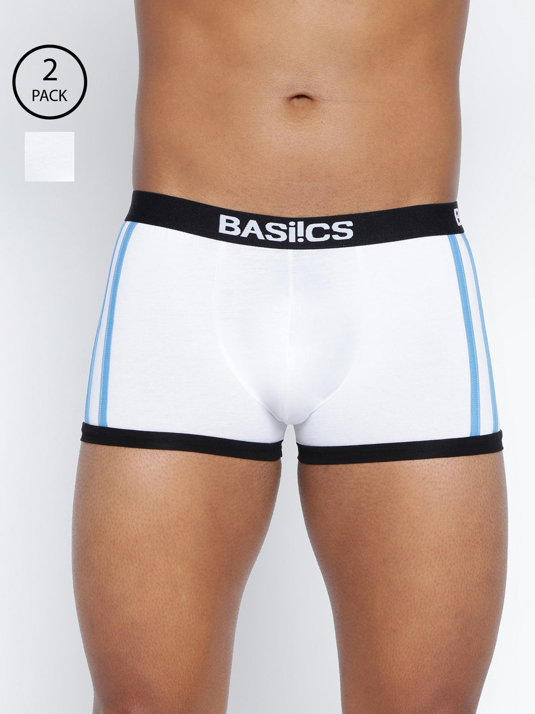 BASIICS by La Intimo Men's Trunks Pack of 2 - Comfortable, breathable, and supportive innerwear