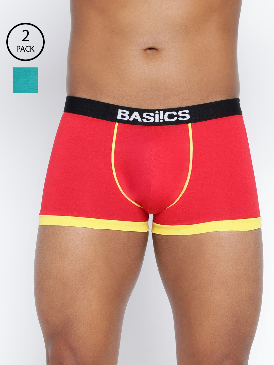 BASIICS by La Intimo Men's Trunks Pack of 2 - Comfortable, breathable, and supportive innerwear