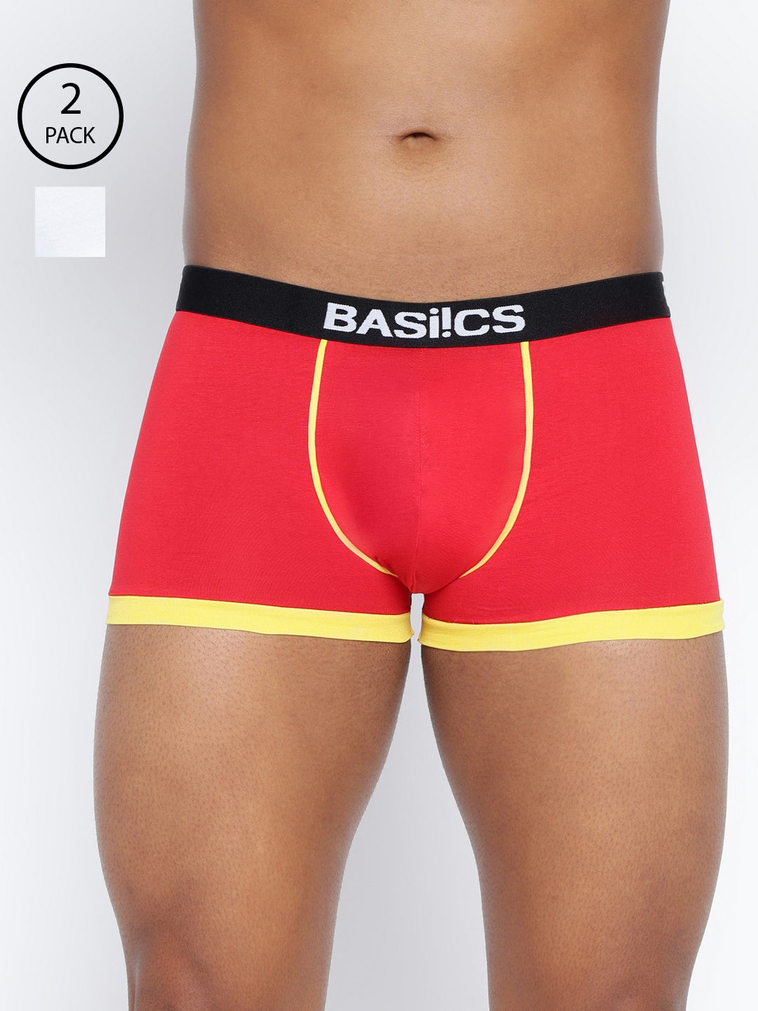 BASIICS by La Intimo Men's Trunks Pack of 2 - Comfortable, breathable, and supportive innerwear