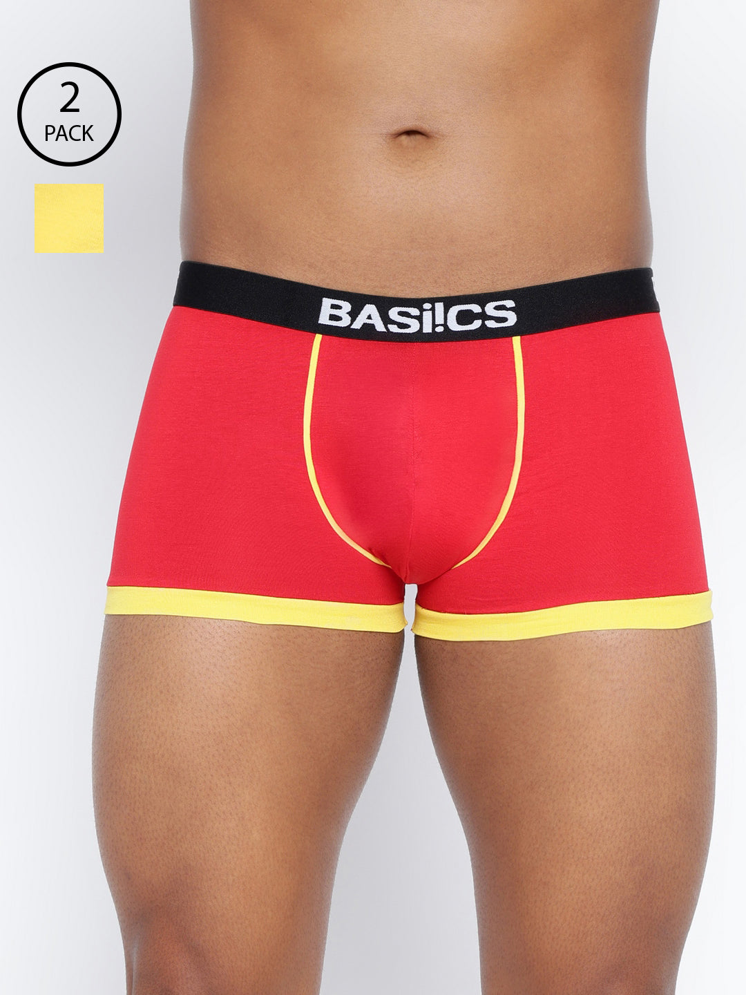 BASIICS by La Intimo Men's Trunks Pack of 2 - Comfortable, breathable, and supportive innerwear