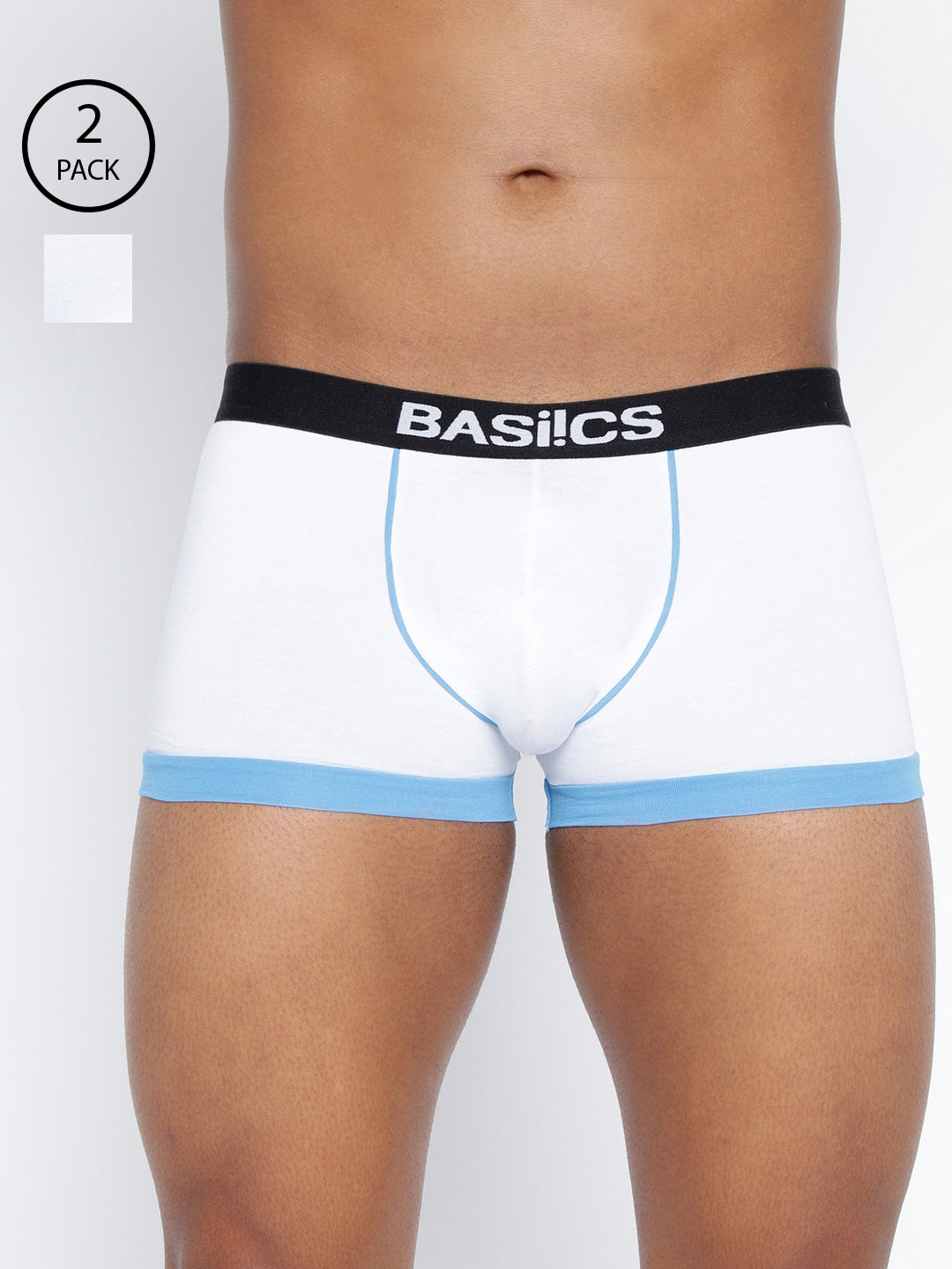 BASIICS by La Intimo Men's Trunks Pack of 2 - Comfortable, breathable, and supportive innerwear