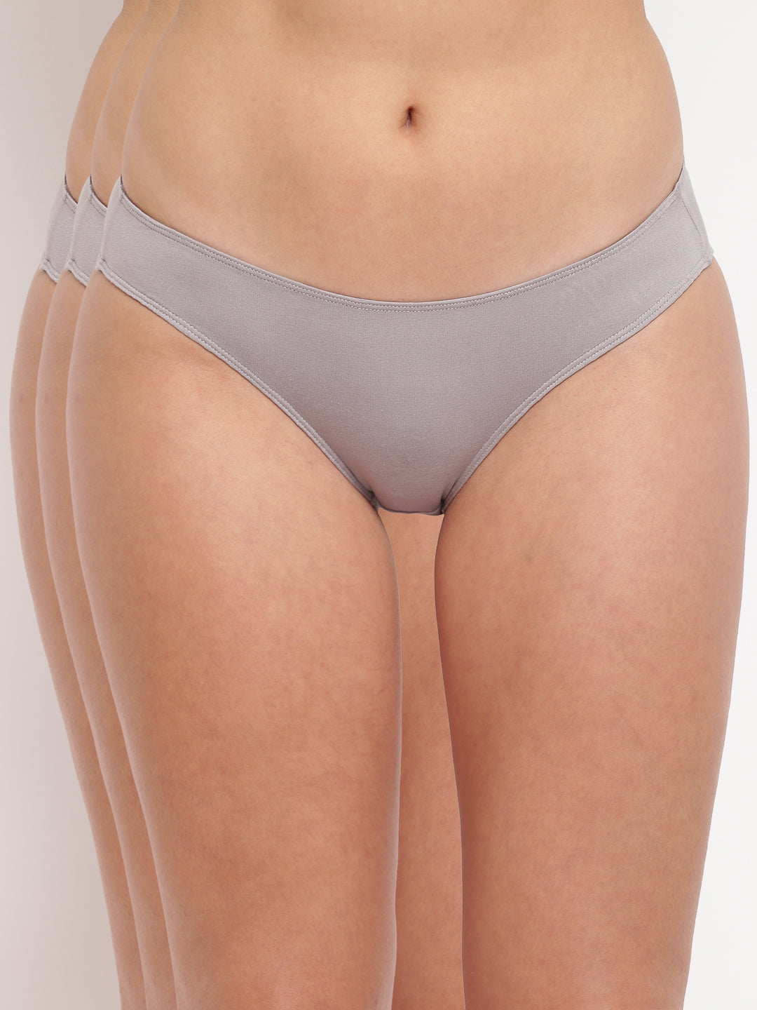 Women's bikini briefs from BASIICS by La Intimo, multi-pack of 3, soft and comfortable innerwear.