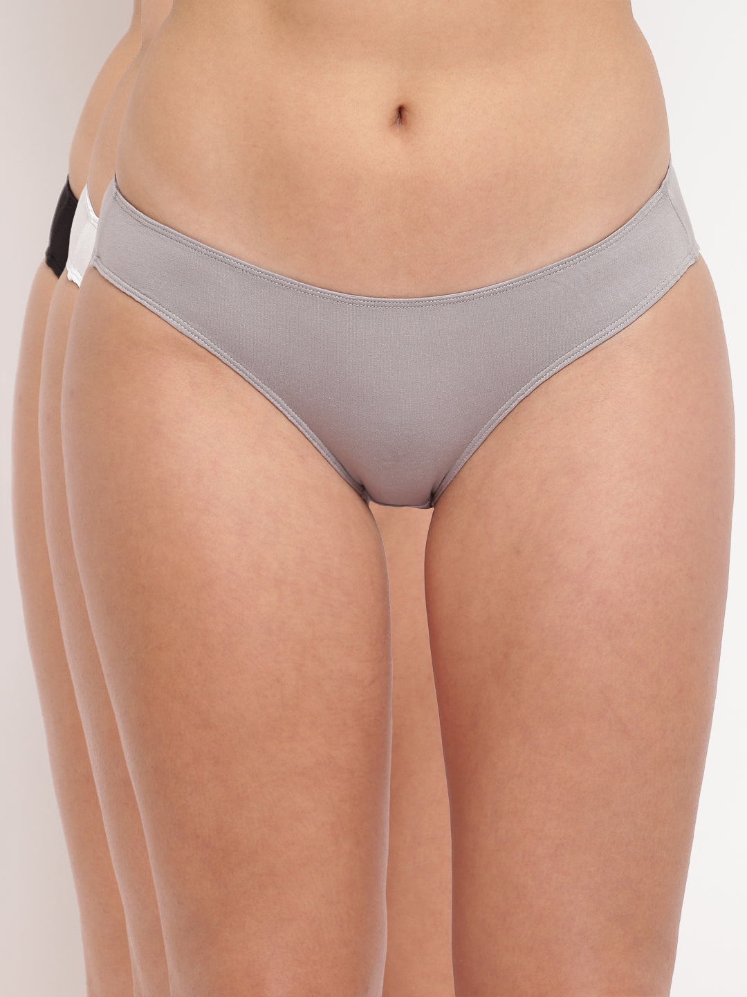 Women's bikini briefs from BASIICS by La Intimo, multi-pack of 3, soft and comfortable innerwear.