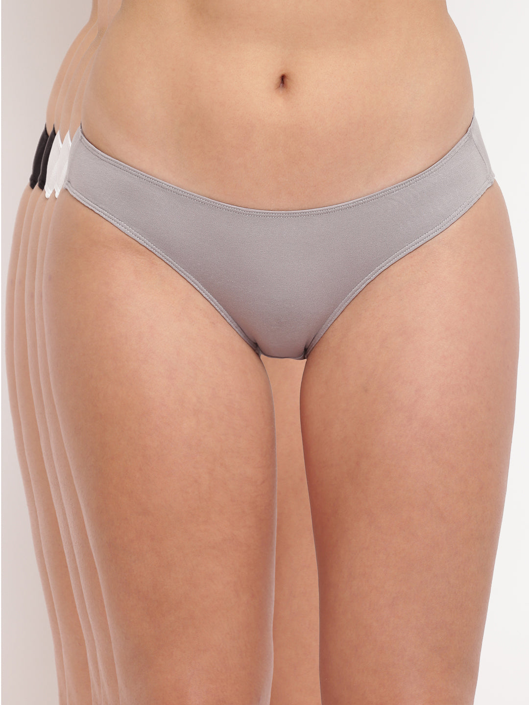 Pack of 3 women's bikini briefs from BASIICS by La Intimo, soft and comfortable innerwear.