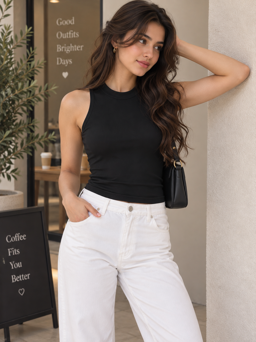 Women's High Neck Tank Top Camisole