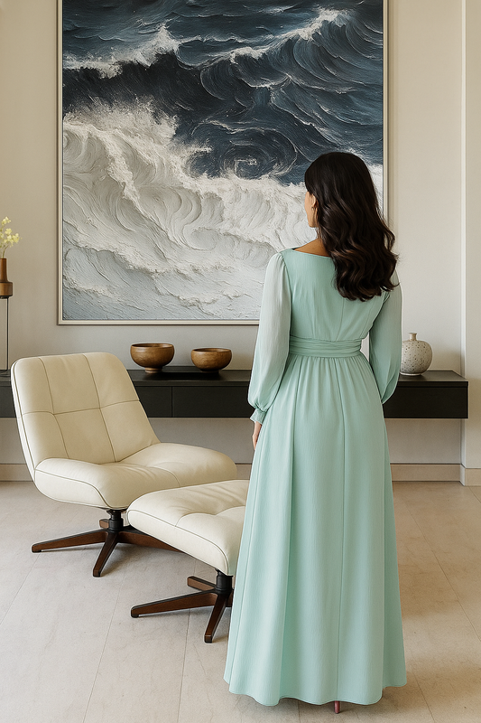 Elegant Maxi Dress - Pure Georgette