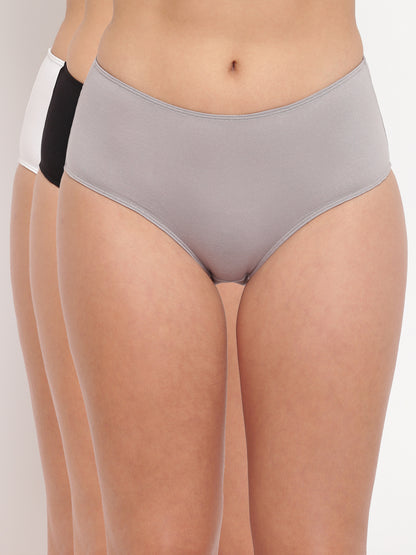 Pack of 5 women's bikini briefs from BASIICS by La Intimo, soft and comfortable innerwear for daily use.