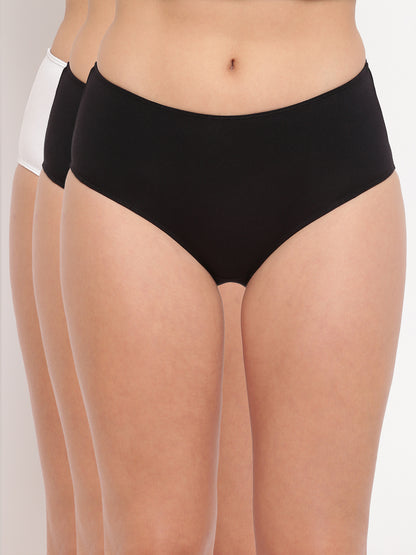 Pack of 5 women's bikini briefs from BASIICS by La Intimo, soft and comfortable innerwear for daily use.