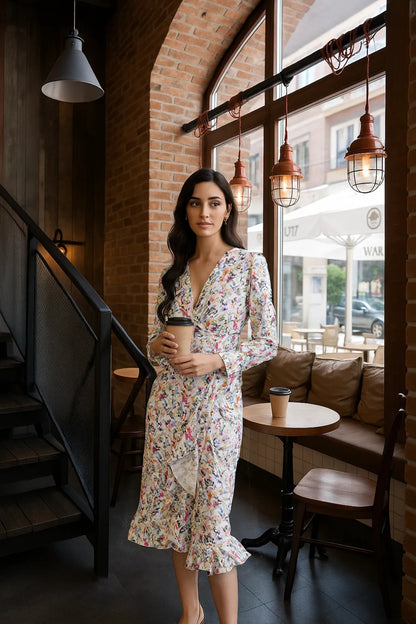 Graceful Midi Dress - Silk Satin