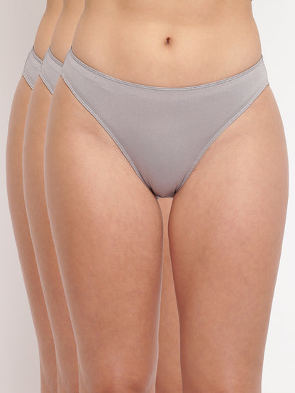 Pack of 5 women's bikini briefs from BASIICS by La Intimo, soft and breathable innerwear for everyday comfort.