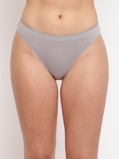 Pack of 5 women's bikini briefs from BASIICS by La Intimo, soft and breathable innerwear for everyday comfort.