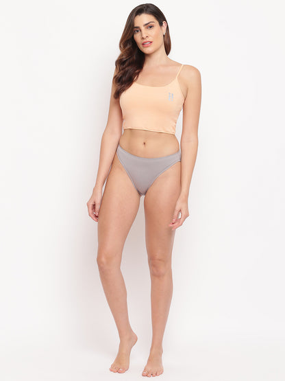 Pack of 5 women's bikini briefs from BASIICS by La Intimo, soft and breathable innerwear for everyday comfort.