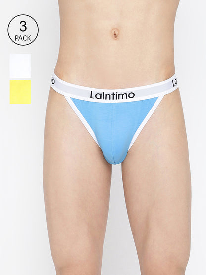 La Intimo Men's Standard Brief Pack of 3 - Comfortable, Durable Underwear