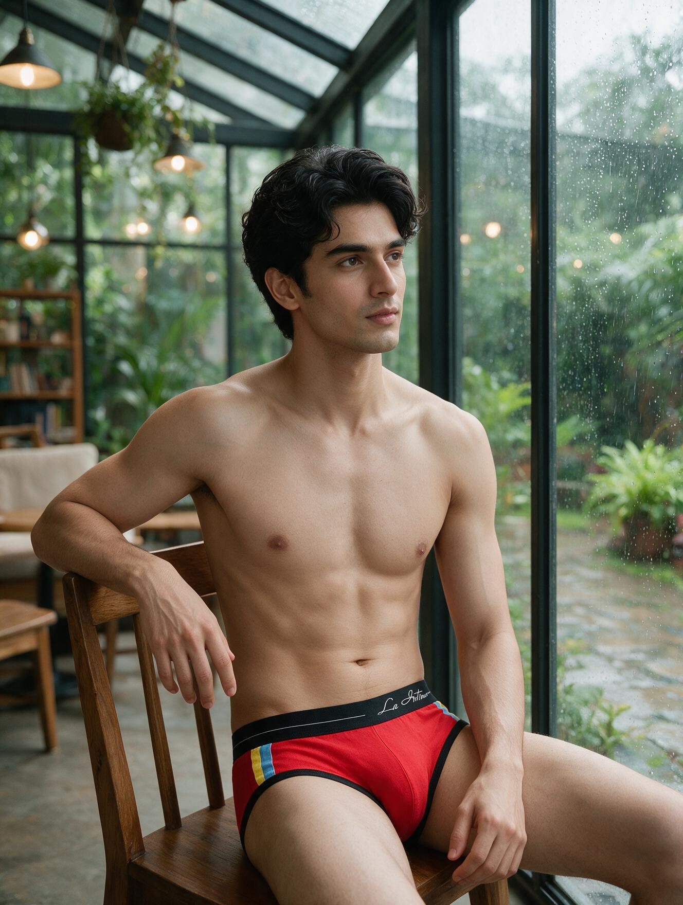 Men's Full Coverage Cotton Brief - Straight Panel