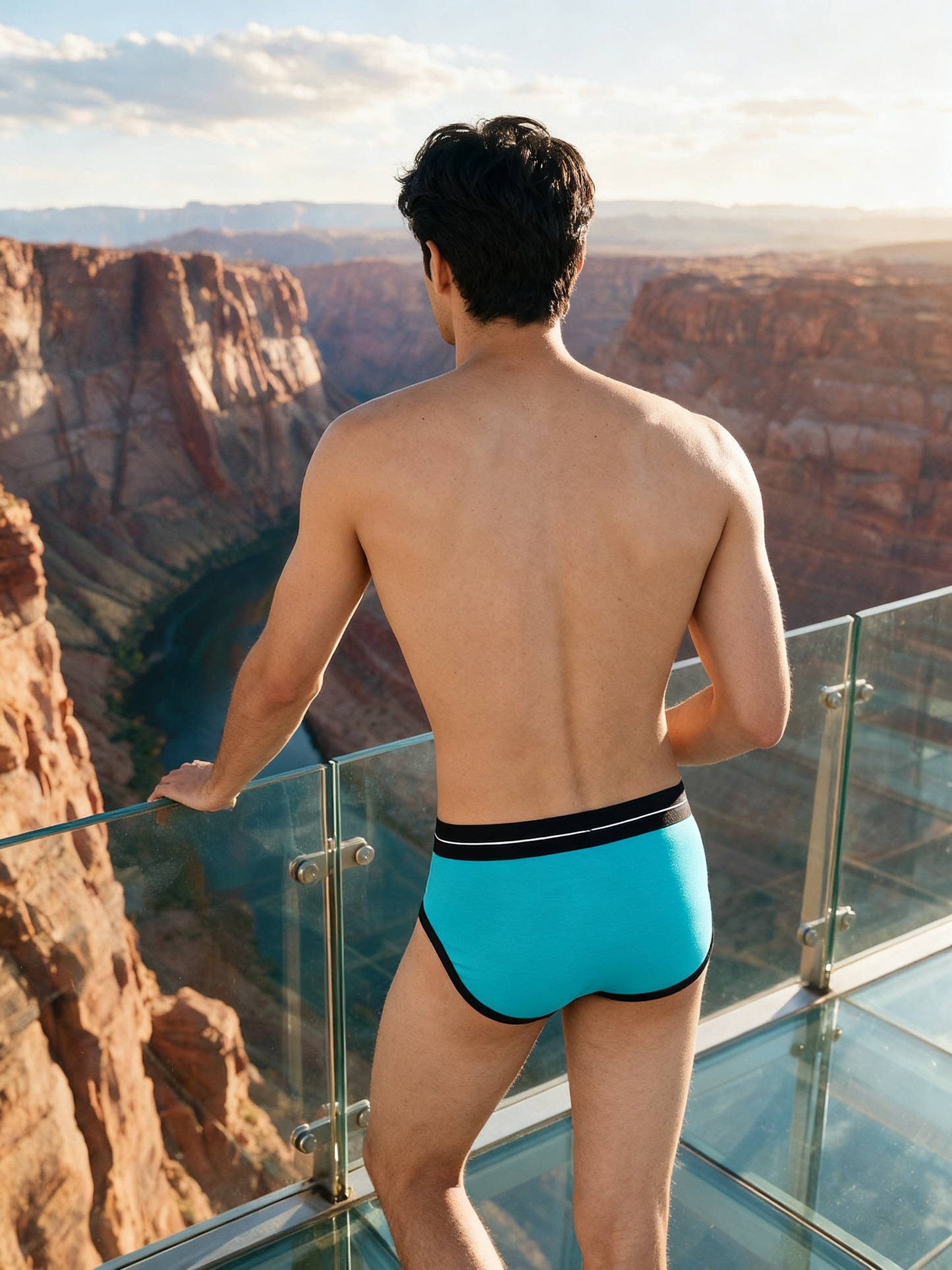 Men's Full Coverage Cotton Brief - Straight Panel