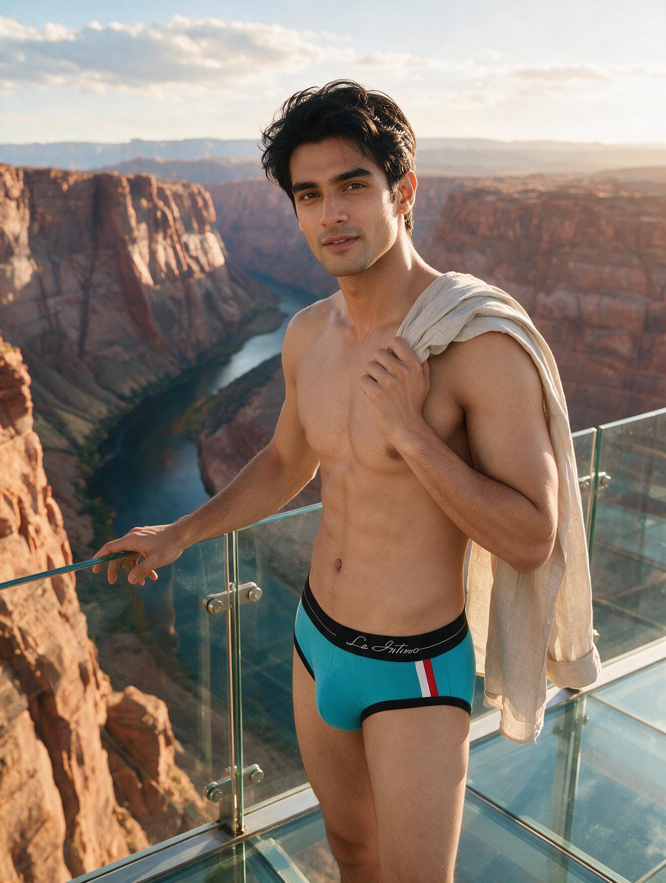 Men's Full Coverage Cotton Brief - Straight Panel