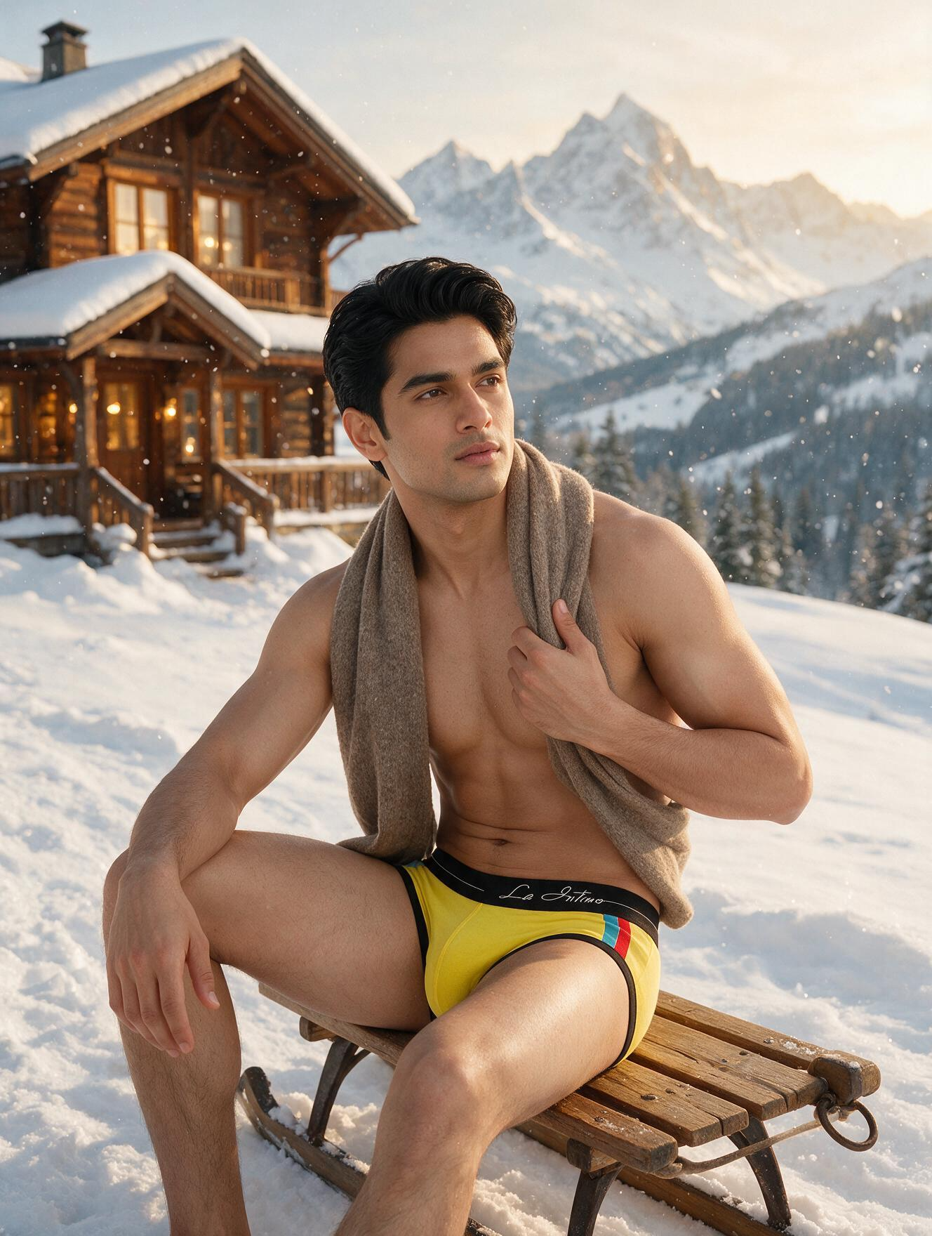 Men's Full Coverage Cotton Brief - Straight Panel