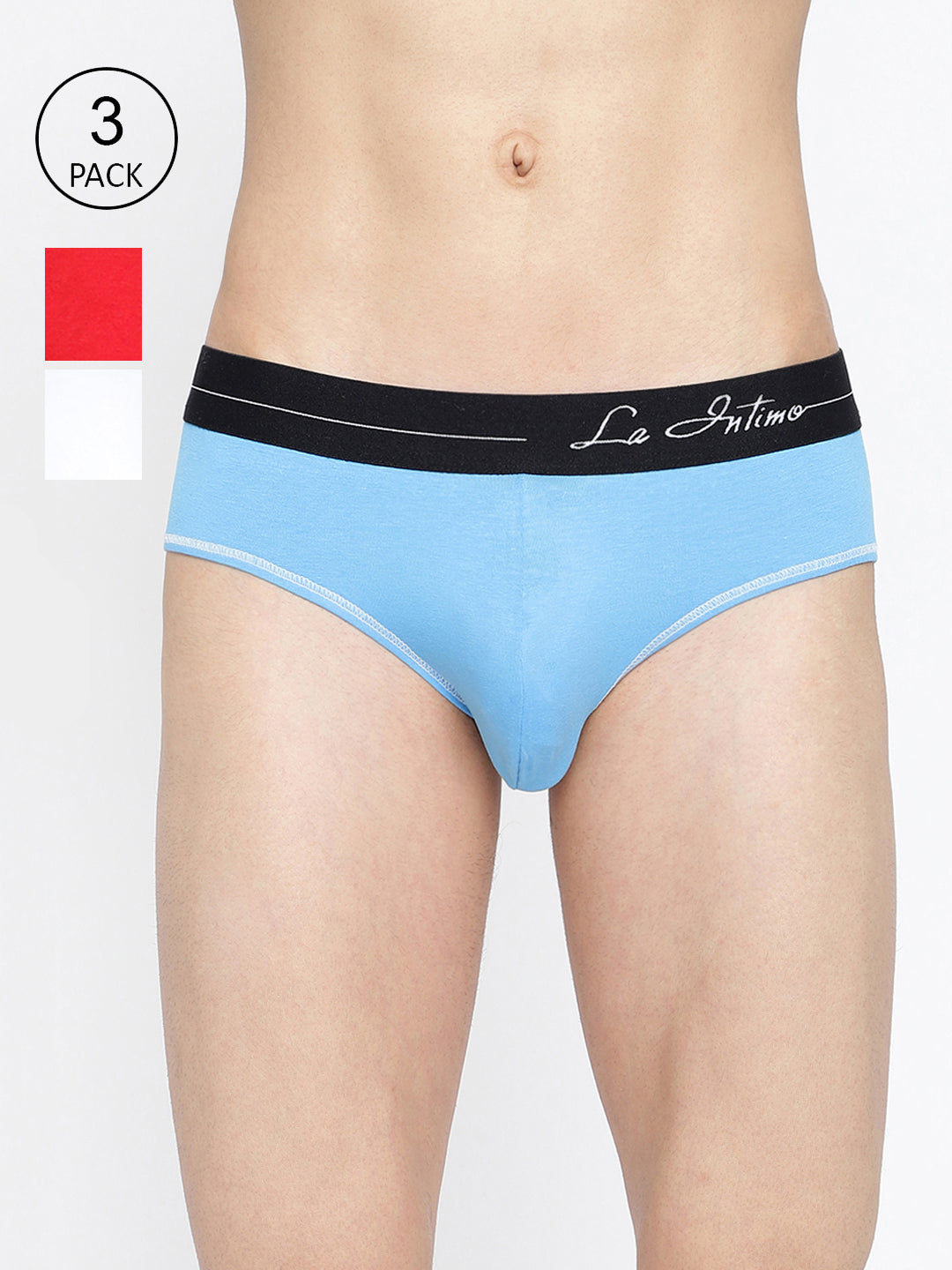 La Intimo Men's Core Briefs in a Pack of 3 – Comfortable, Durable Standard Fit Underwear