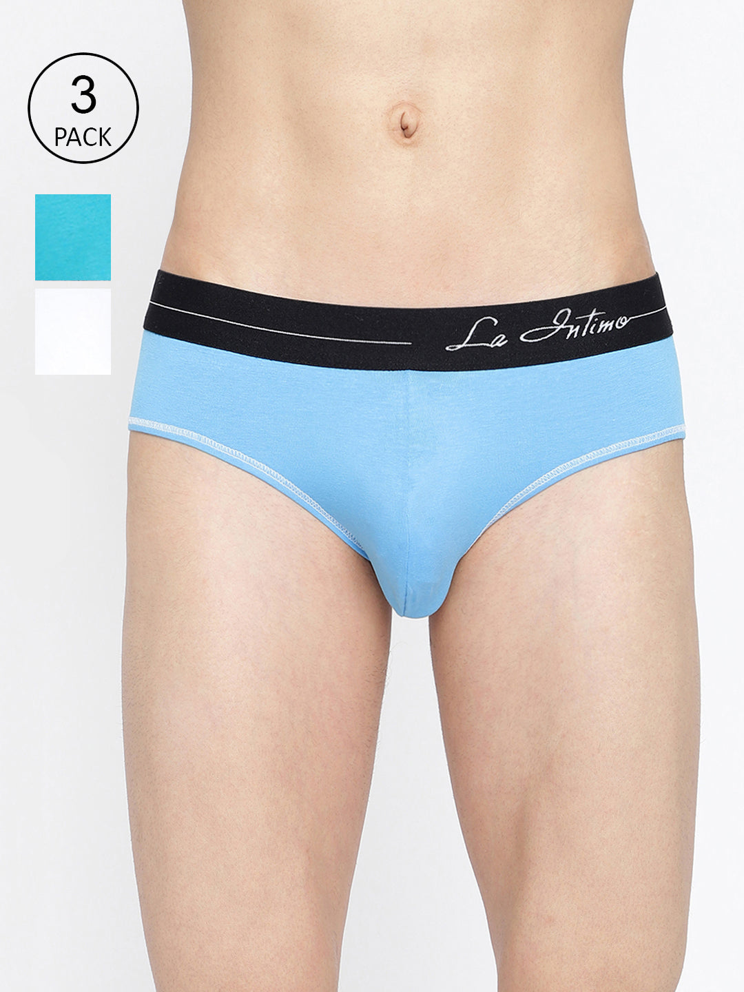 La Intimo Men's Core Briefs in a Pack of 3 – Comfortable, Durable Standard Fit Underwear