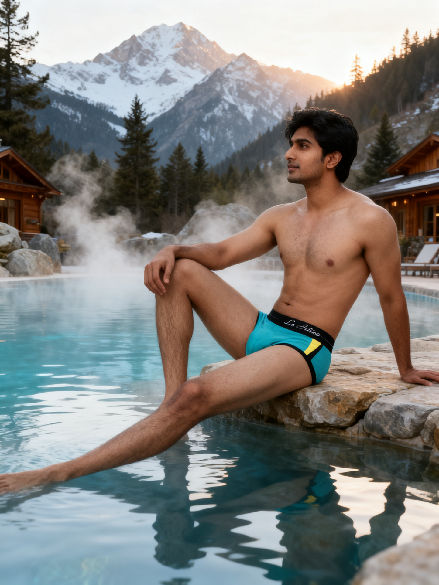 Men's Cross Stripe Cotton Brief - Modern