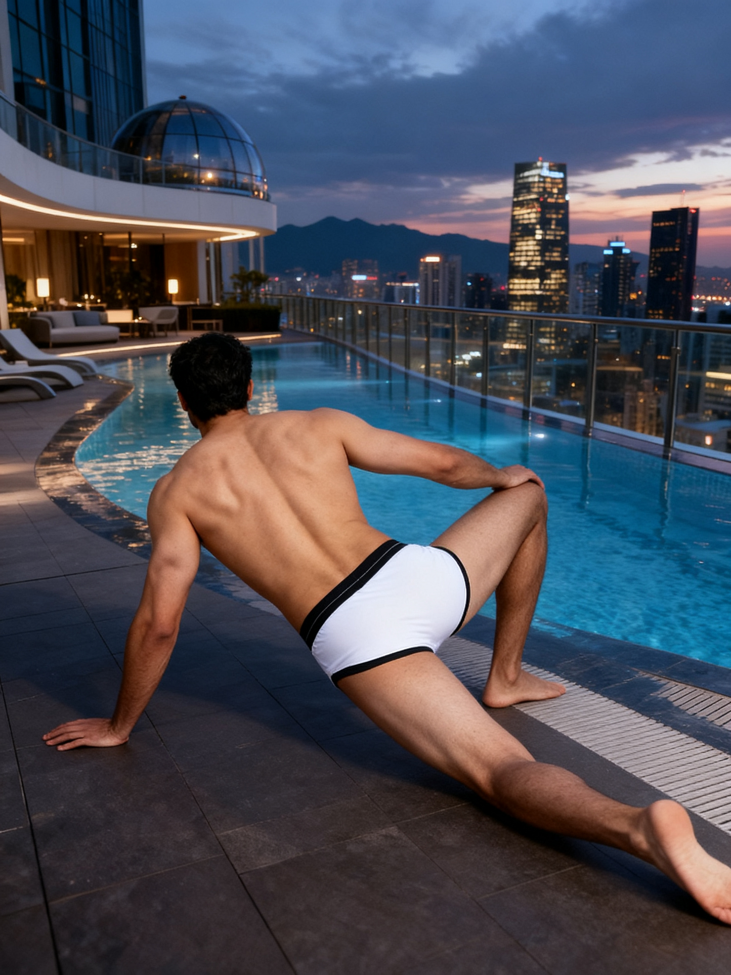 Men's Cross Stripe Cotton Brief - Modern