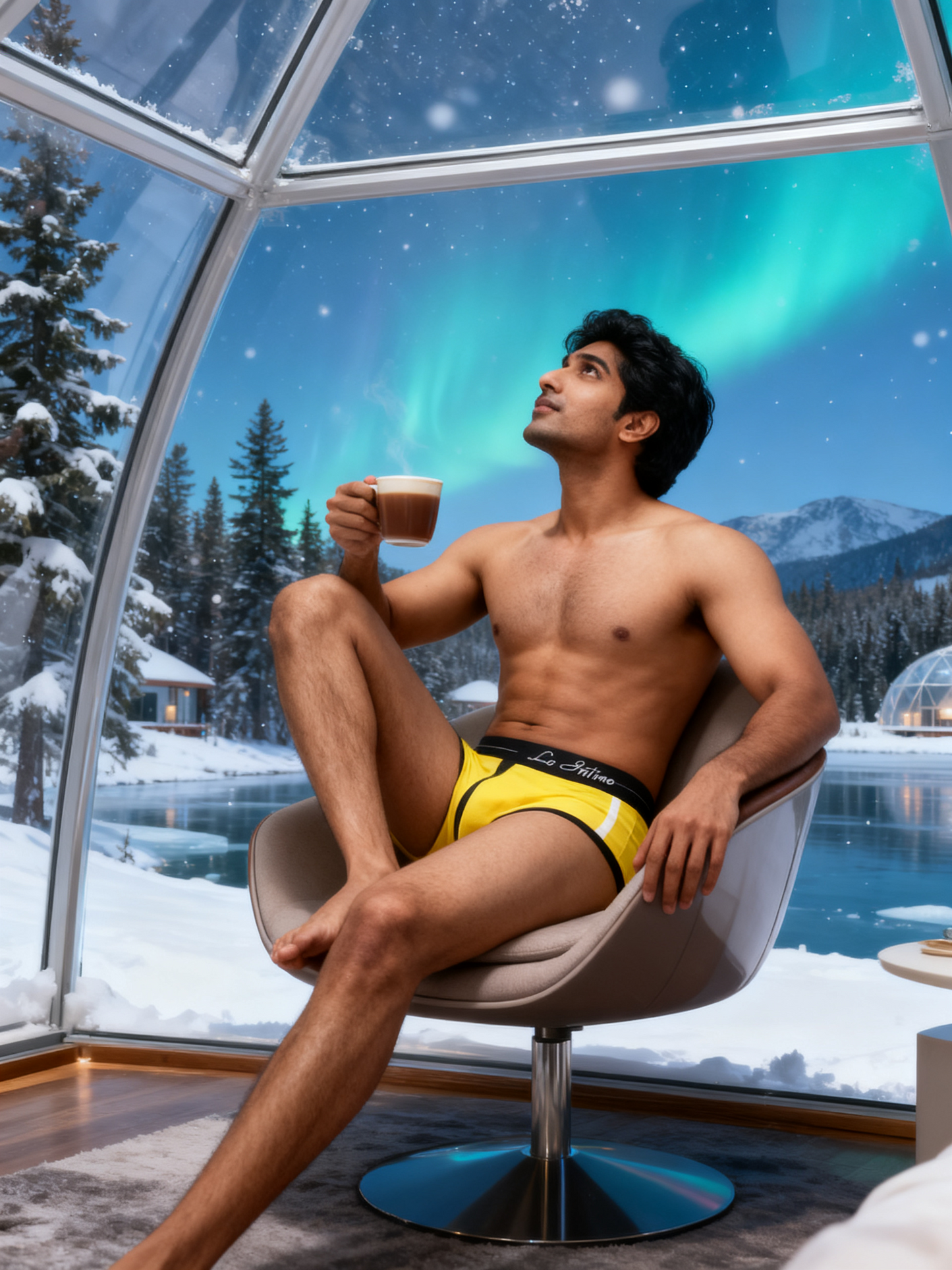 Men's Contrast Stripe Cotton Brief - Retro Style
