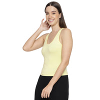 La Intimo Women's Cotton Slip Spaghetti Tank Top | Inner Camisole for Women LICAM03