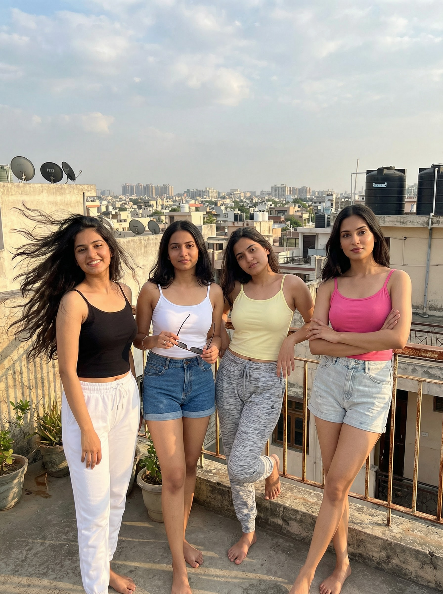 Regular Noodle Strap Camisole (Pack of 4)