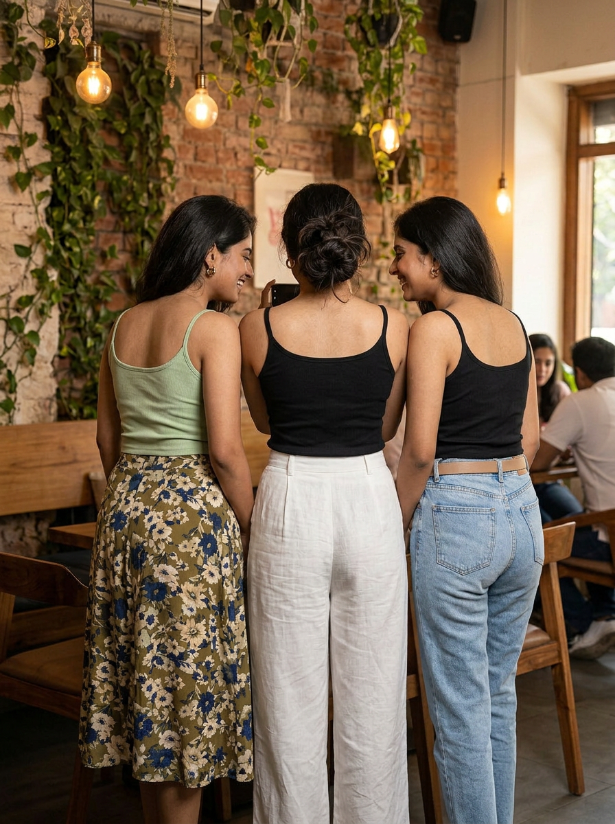 Basic Round Neck Camisole (Pack of 3)