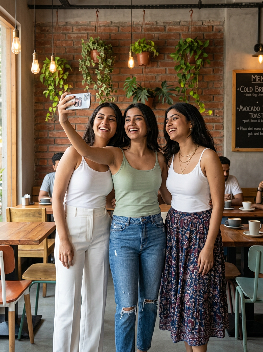 Basic Round Neck Camisole (Pack of 3)
